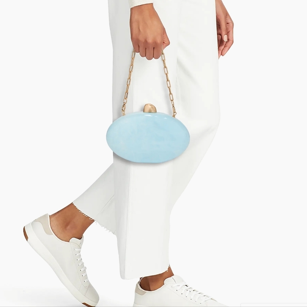 Cult Gaia Beautiful Sky Blue Clutch Purse - Picture 3 of 11